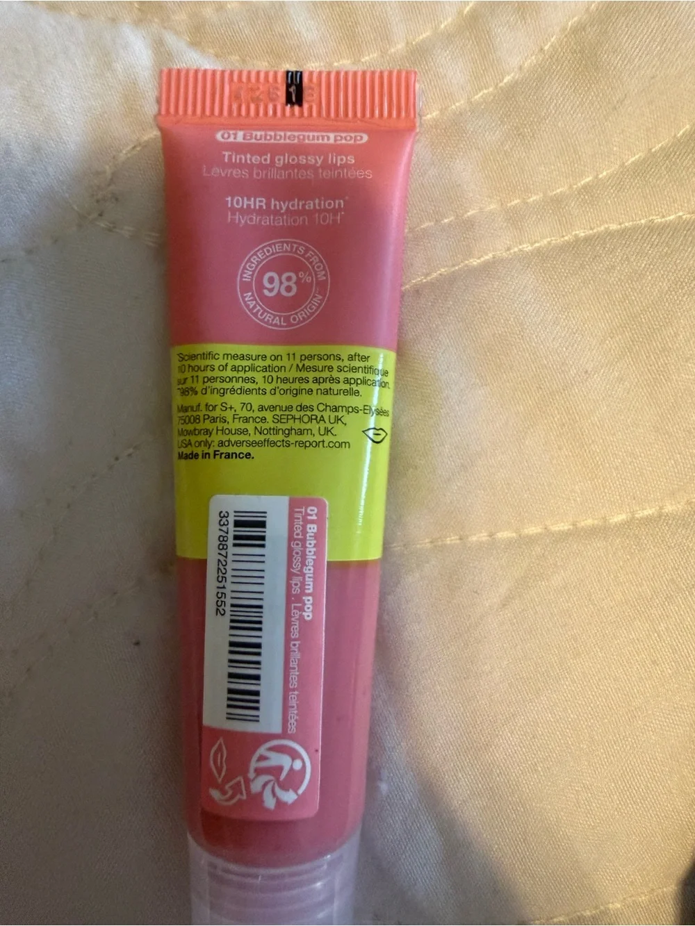 Sephora Glaze Balm Lip Gloss in Pink – Hydrating Sheer Tint and Eyeliner